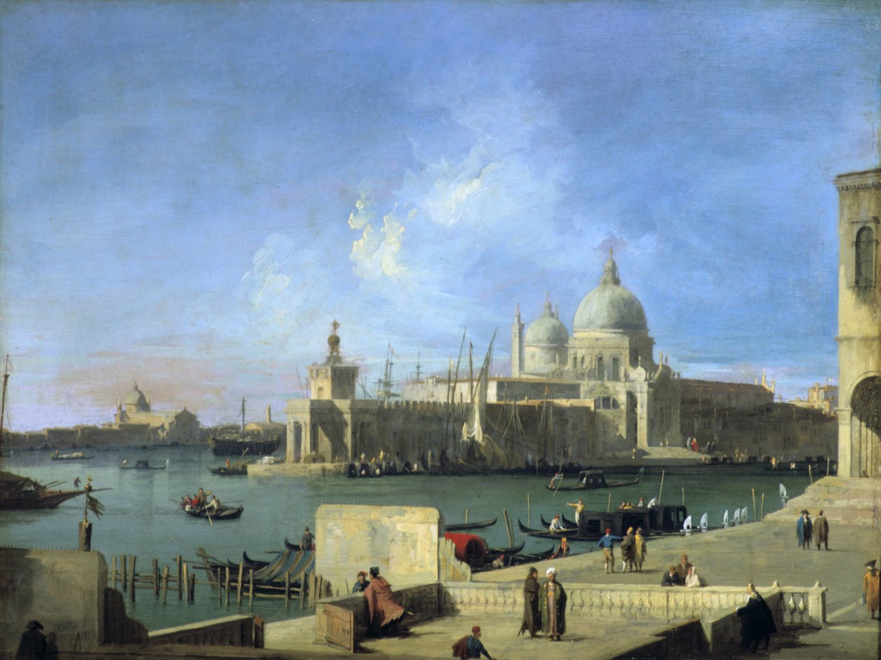 Blick auf die Salute vom Eingang des Canal Grande, Venedig von (1697 1768) Canaletto