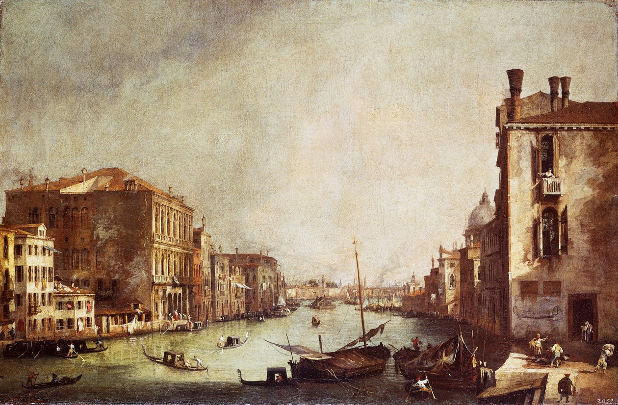 Blick auf den Canal Grande von San Vio von Canaletto
