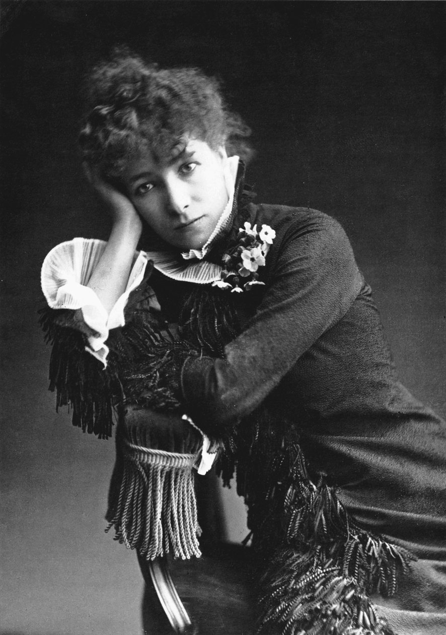 Sarah Bernhardt (1844-1923), Foto von Nadar im Jahr 1877 von (1820 1910) Nadar