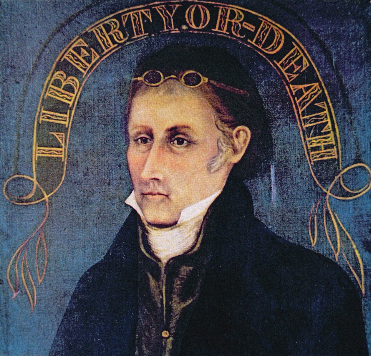 Patrick Henry, dargestellt mit der Legende 