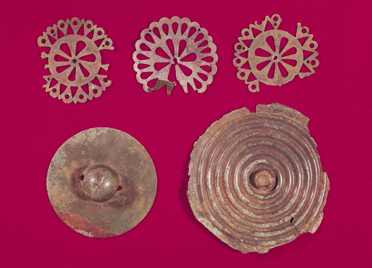Beschläge eines Wagens, aus dem Grab einer Prinzessin von Vix (Bronze) von (after) Celtic School