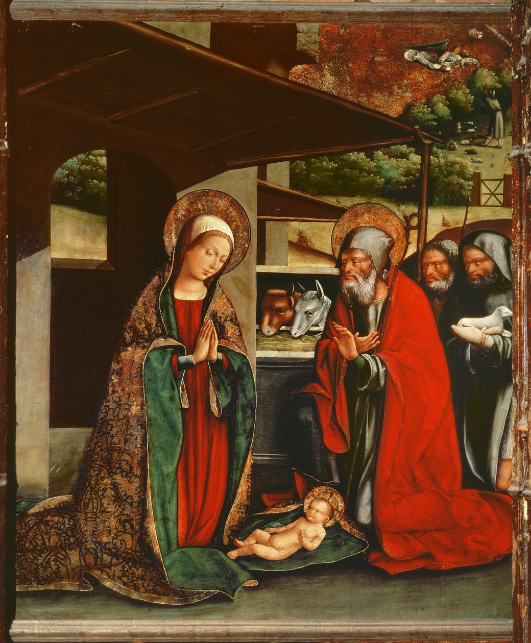 Anbetung der Hirten, Altarbild aus der Kirche Santa Maria Palau-Solita, Barcelona von (attr. to) Master of Ares