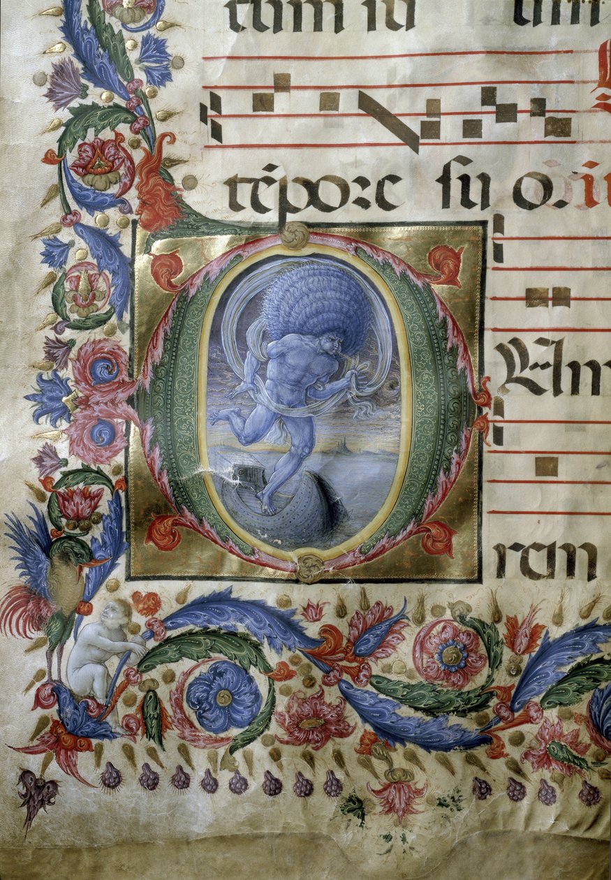 Illuminierte Seite eines Graduale (Miniatur) von (c.1445 1527) Liberale da Verona