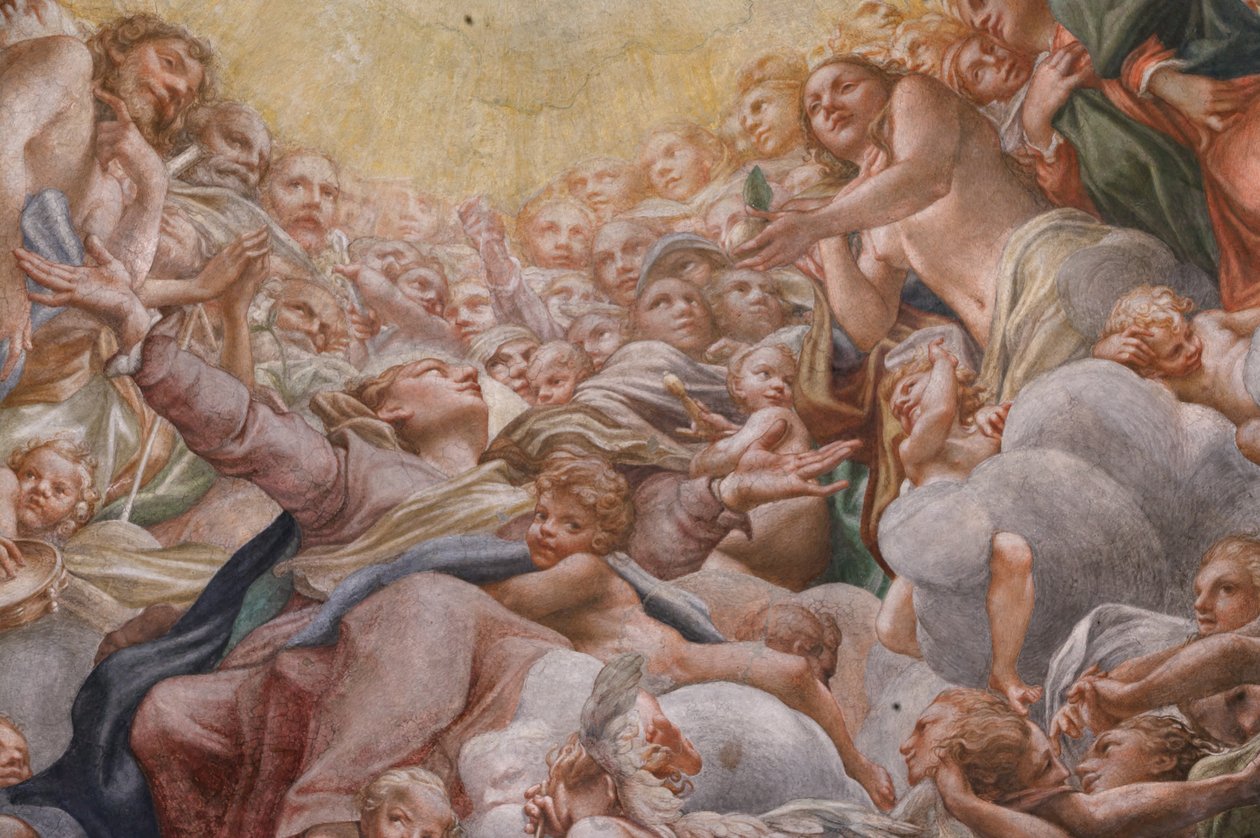 Jungfrau zwischen Adam und Eva (Detail) von (c.1489 1534) Correggio