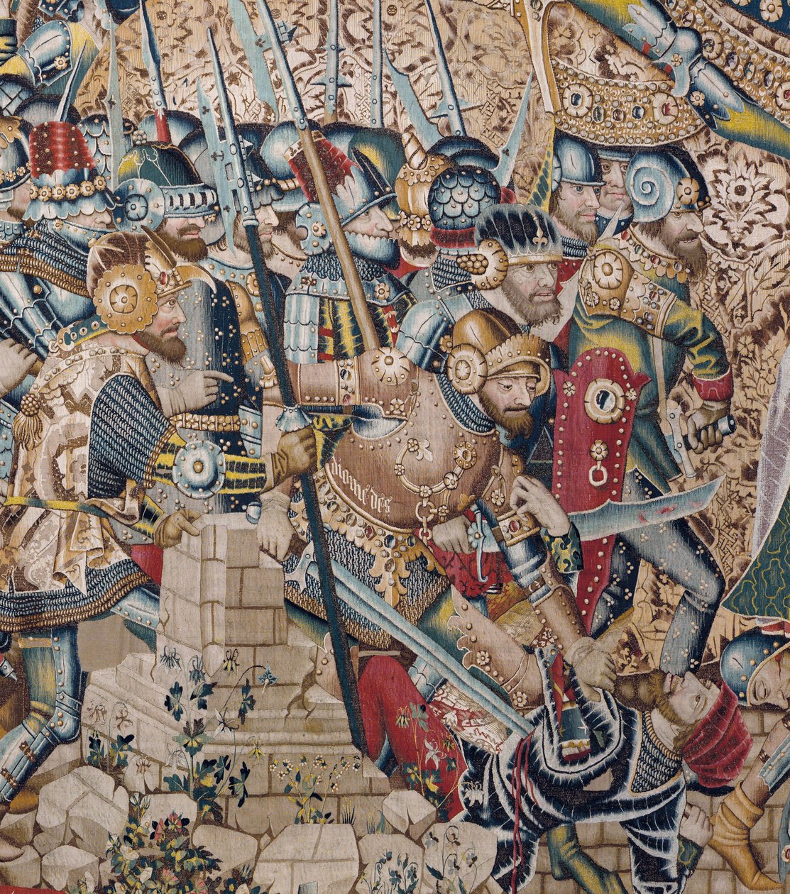 Der Trojanische Krieg: Die Zerstörung von Troja, ca. 1470 (Wandteppich) von (fl.1450 75) Master of Coetivy
