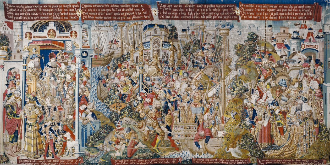 Der Trojanische Krieg: Die Entführung der Helena, um 1470 von (fl.1450 75) Master of Coetivy