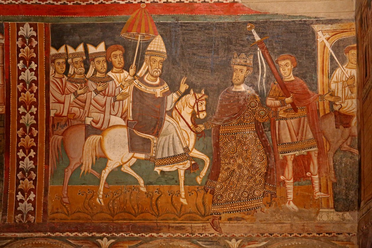 Papst Silvester kehrt zurück: Szene aus dem Leben von Kaiser Konstantin und St. Silvester von Unknown