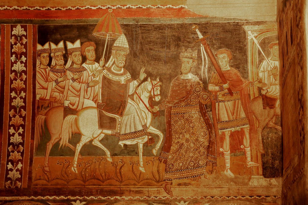 Papst Silvester kehrt zurück: Szene aus dem Leben von Kaiser Konstantin und St. Silvester von Unknown