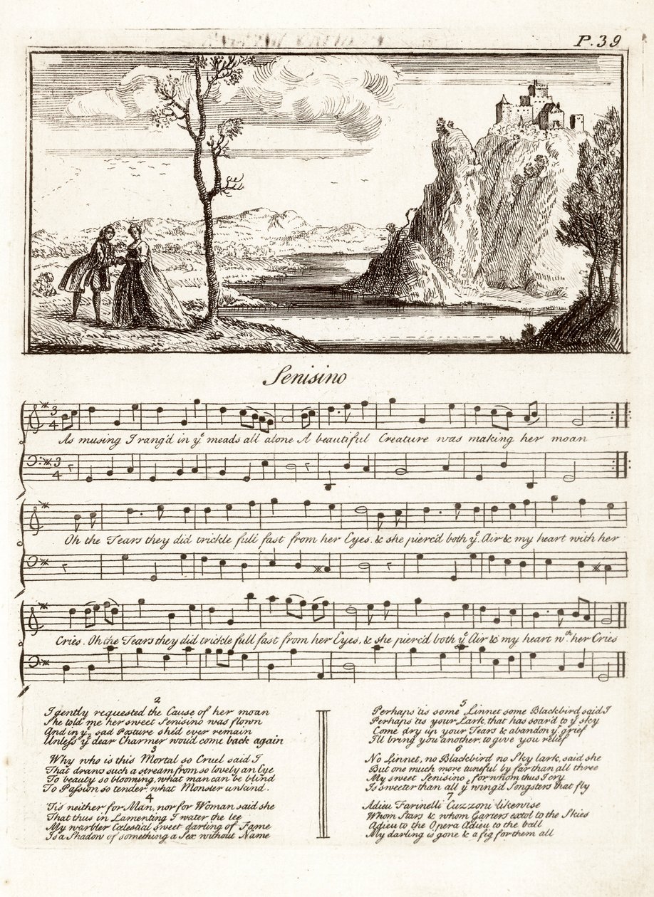 Senesino von Händel, Gravur von Unknown