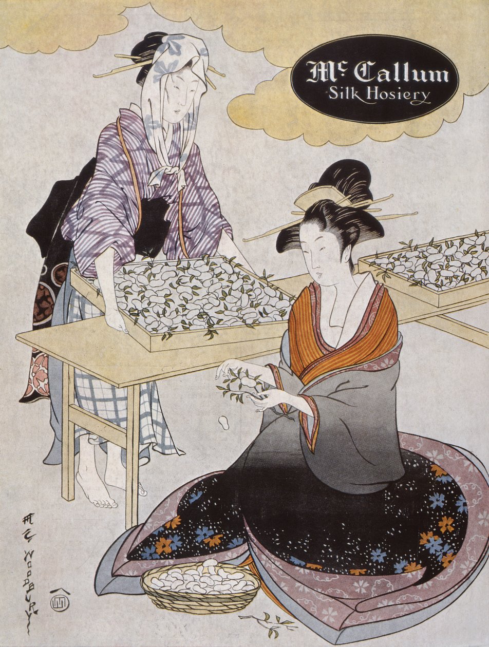 Werbung für McCallum Seidenstrümpfe, aus Vogue-Magazin Juli 1918 von American School