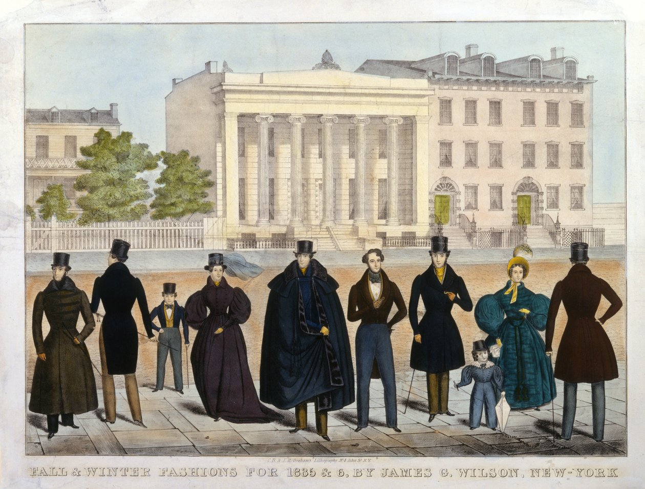 Herbst- und Wintermode für 1835 & 36, von James G. Wilson, New-York, 1835-36 von American School