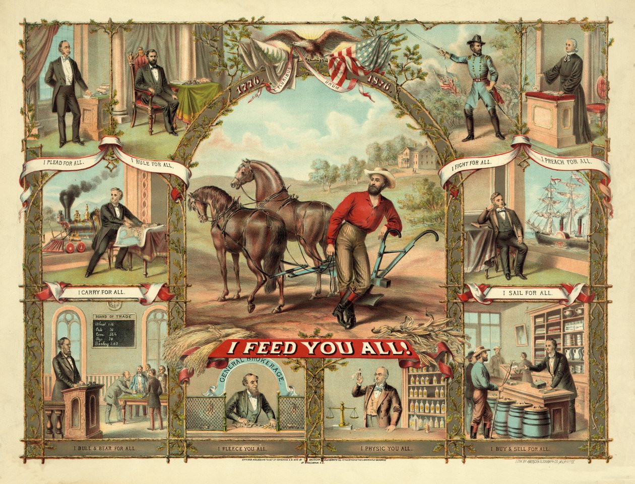 Ich füttere euch alle!, veröffentlicht ca. 1875 von American School