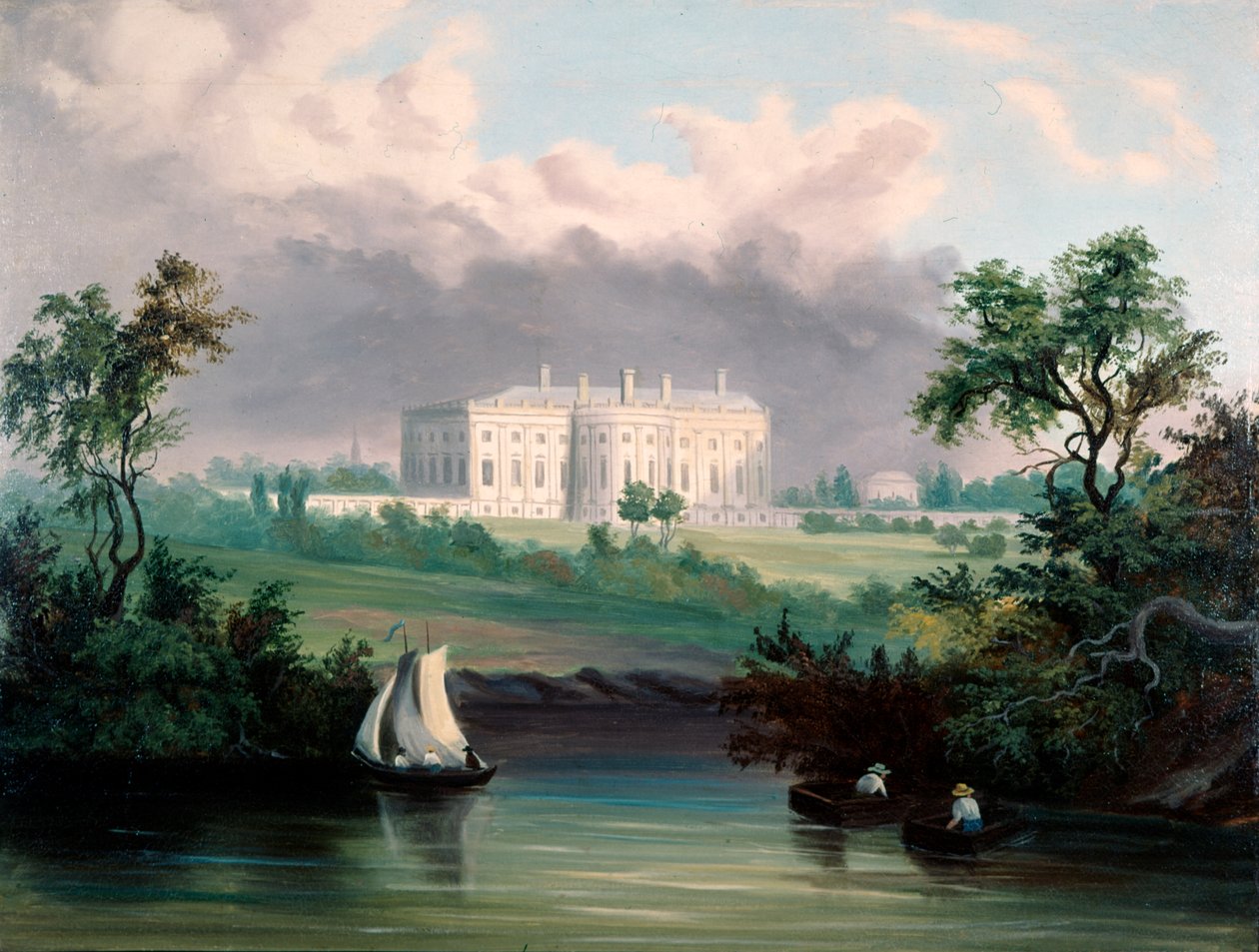 Das Weiße Haus, Washington, D.C., ca. 1845 von American School