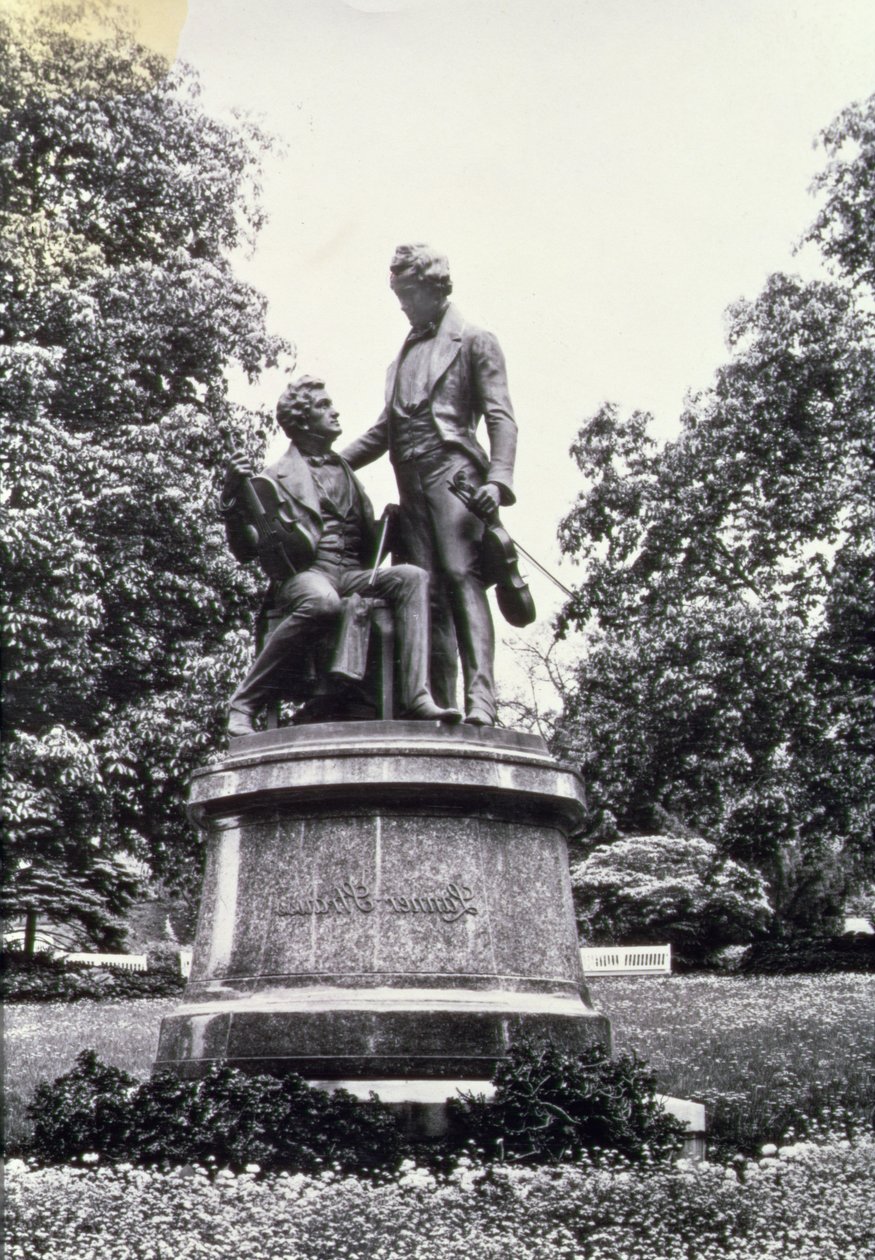 Gedenkstatue von Joseph Lanner und Johann Strauss dem Älteren von Austrian School
