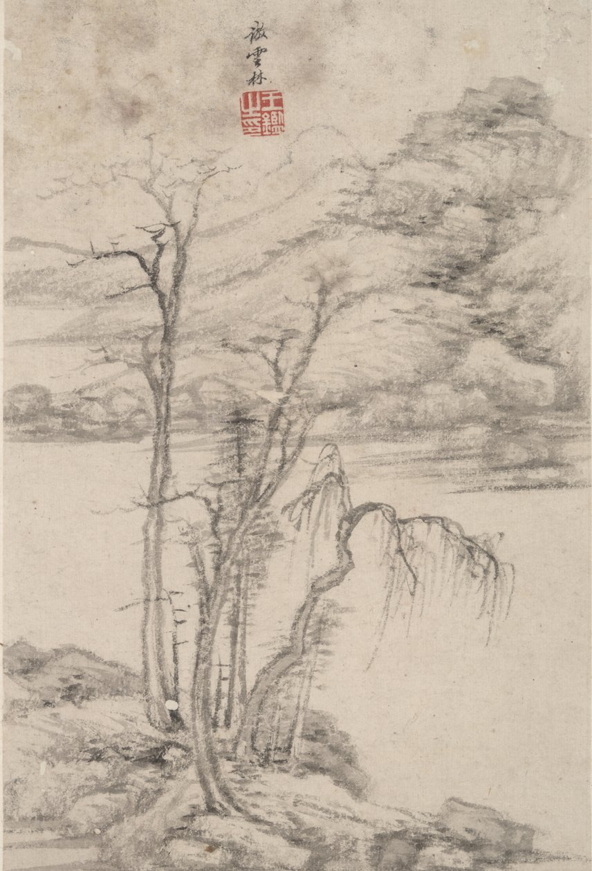 Landschaft im Stil verschiedener alter Meister: Im Stil von Ni Zan, 1669 von Chinese School