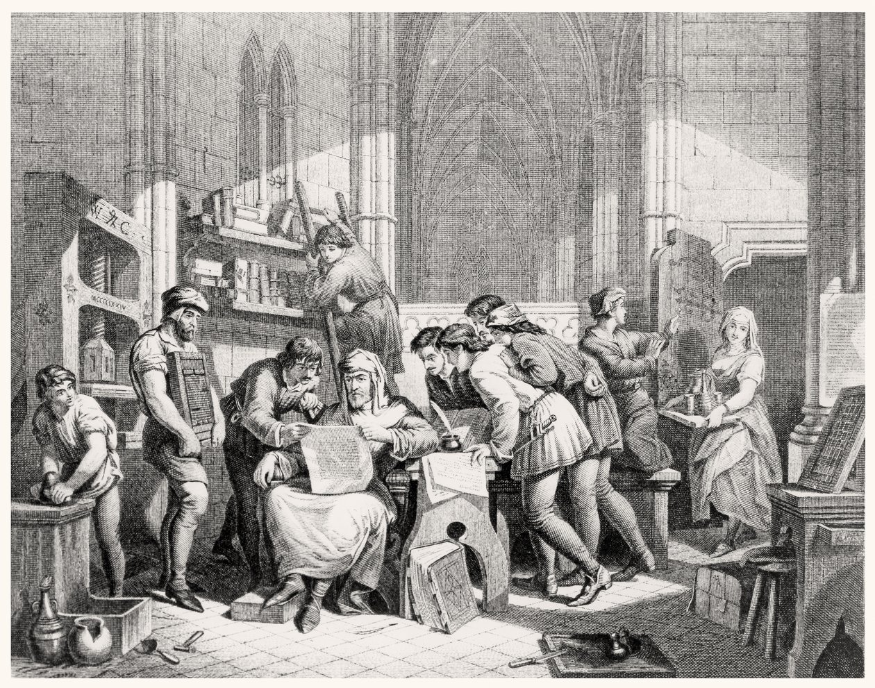 Einführung der Kunst des Druckens von English School