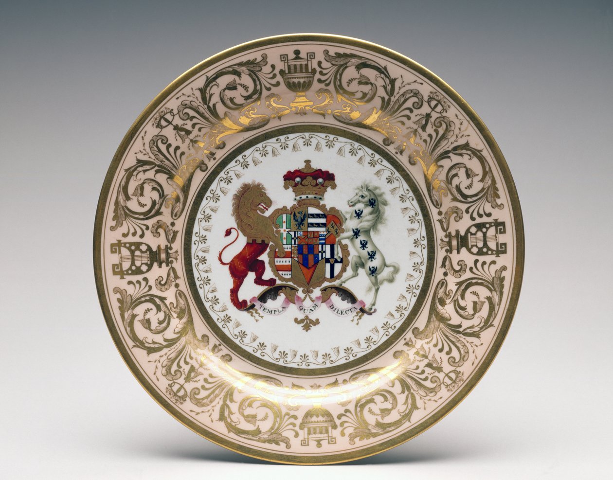 Teller aus dem Stowe-Service, Worcester-Porzellan, hergestellt von Flight, Barr und Barr, ca. 1813 von English School