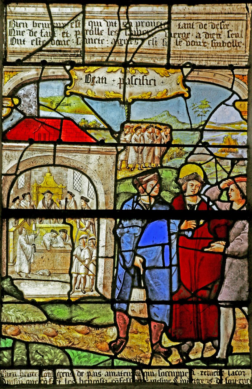 Die Seligpreisungen, Église Sainte-Tanche de Lhuître, Selig sind die Friedfertigen von French School