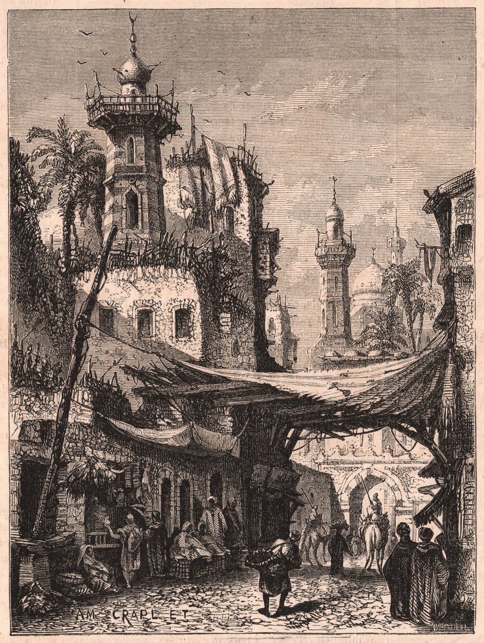 Ansicht einer Straße im alten Teil von Kairo, Ägypten von Unknown