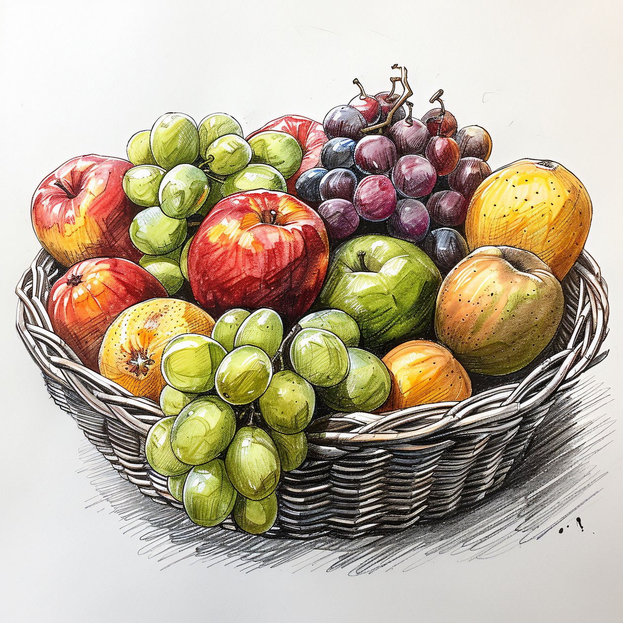 Korb mit Früchten von F. Abderrahim