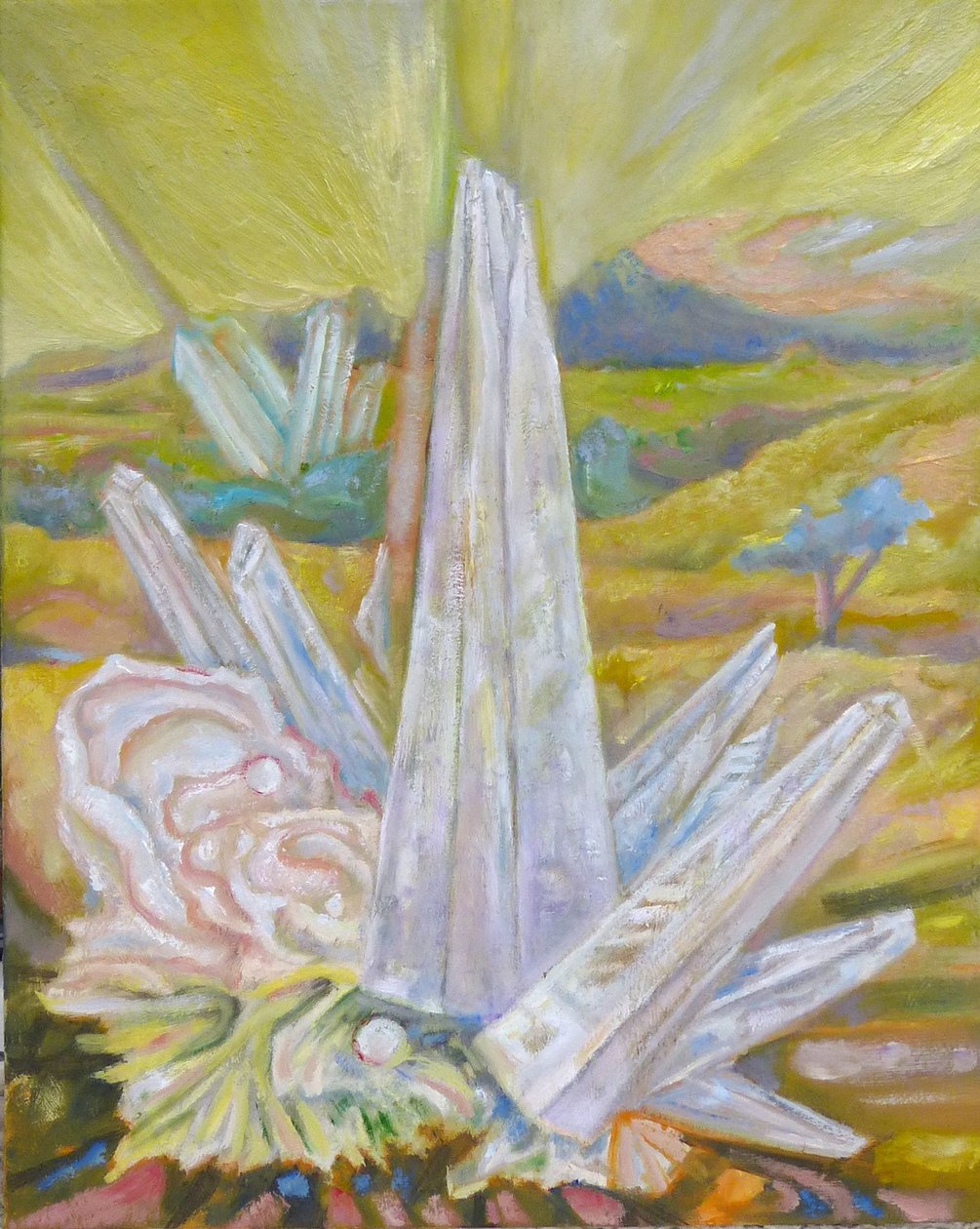 Landschaft mit Kristall von Elzbieta Goszczycka