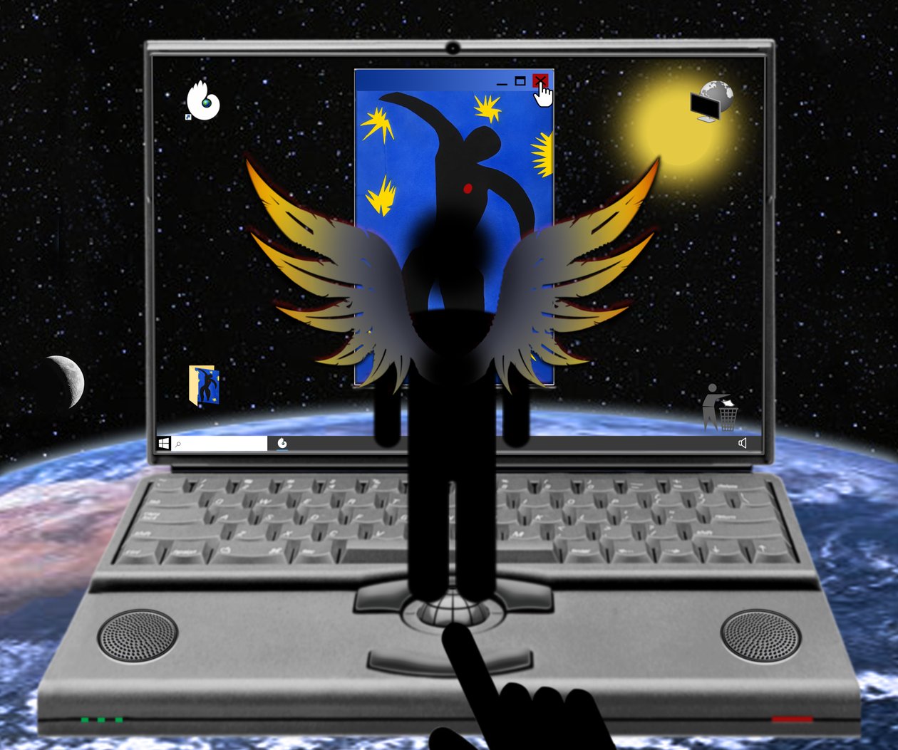 Ikarus (III) (aus der Serie: Windows) von Alexander Eibach