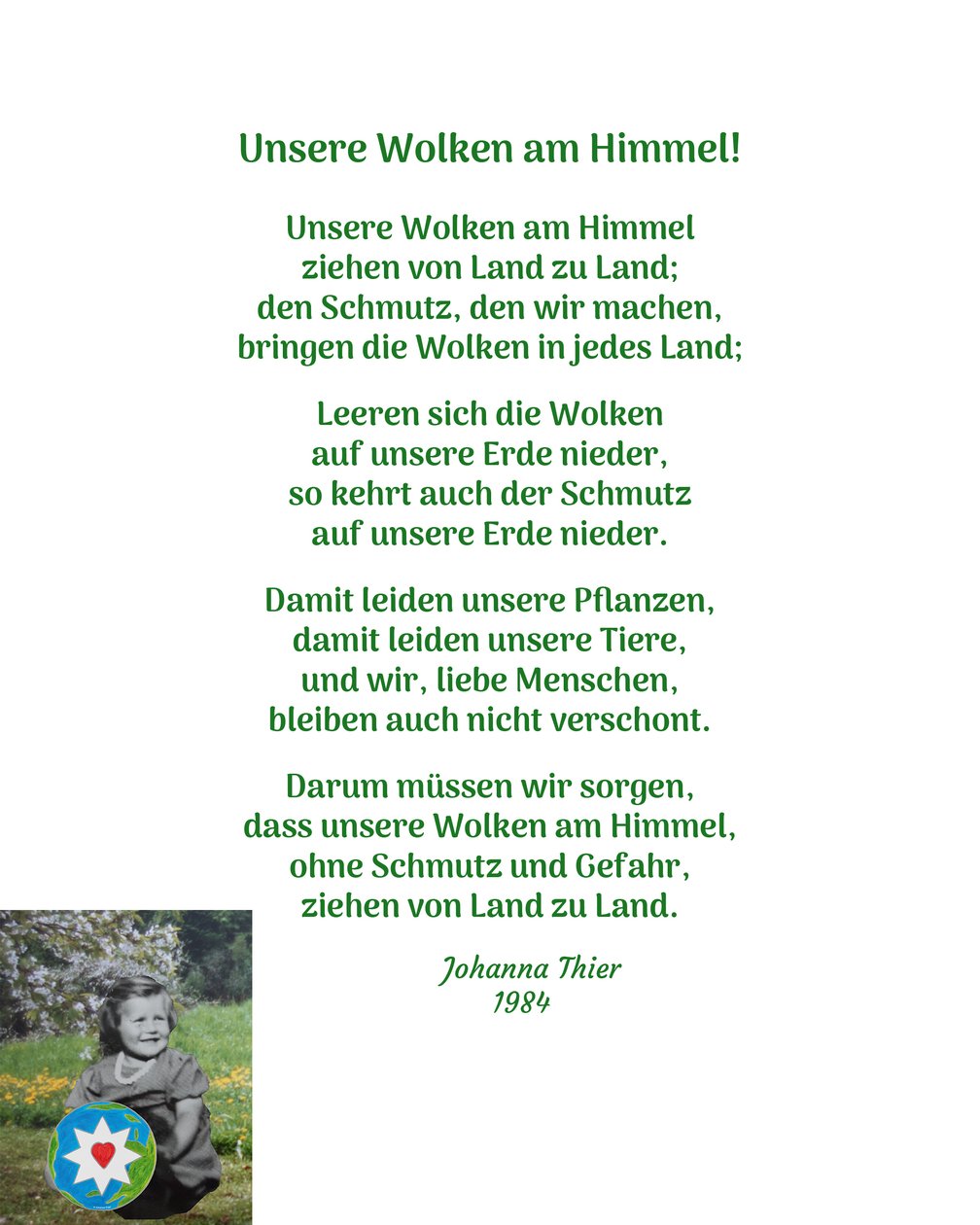 Unsere Wolken am Himmel - Version 2 von Johanna Thier