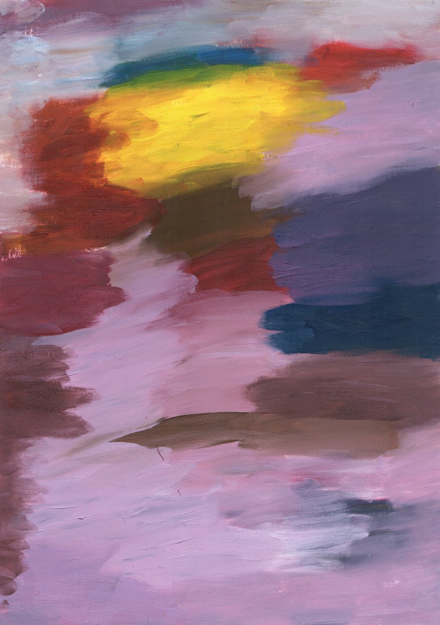 Eine expressive Verschmelzung der drei Primärfarben Blau, Rot und Gelb, die in Harmonie tanzen von Albert Mansour
