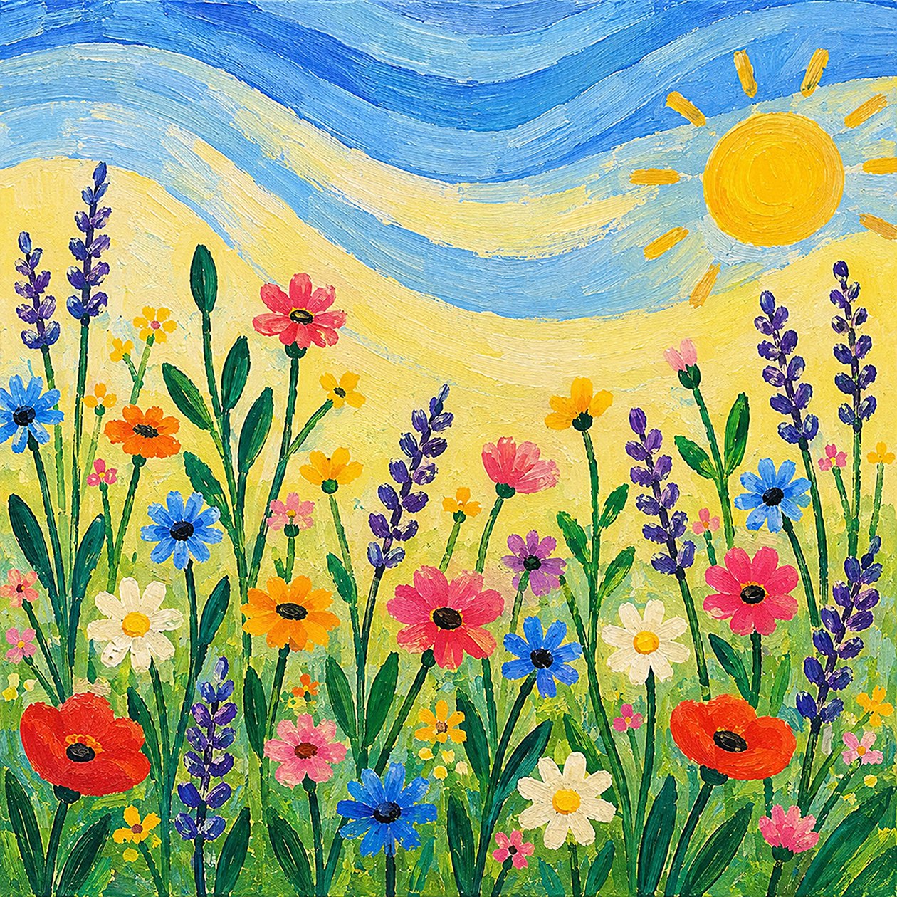 Sommerwiese im Sonnenlicht von Nomi Morina