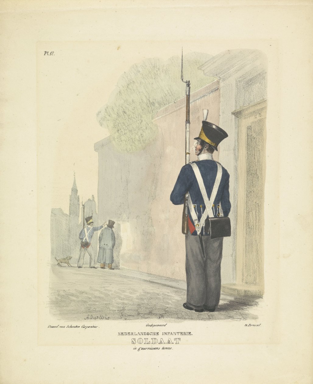 Soldat in Garnisonsuniform, 1820-1825 von A. Courtois