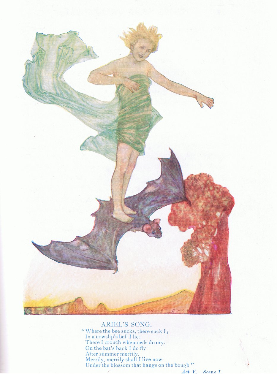 Ariels Lied (Der Sturm), aus Geschichten aus Shakespeare, veröffentlicht von Ward Lock & Co Ltd von A. Jackson