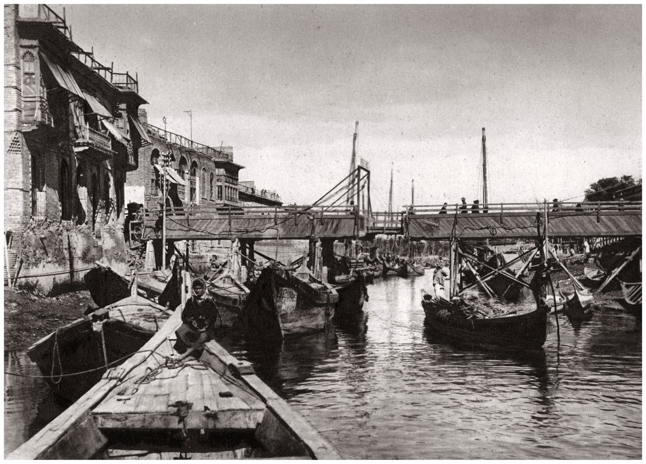 Die Whiteley-Brücke, Ashar Creek, Basra, Irak, 1925 von A. Kerim