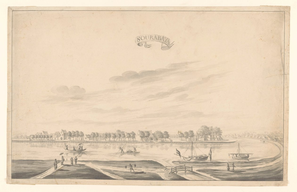 Ansicht von Surabaya (Sourabaya) von A. de Nelly (possibly)