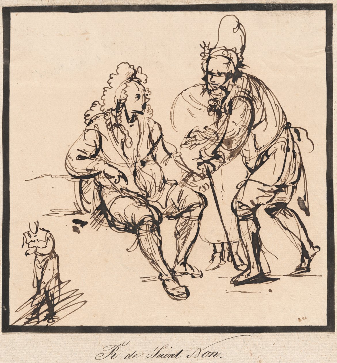 Ein Gärtner und ein Gentleman von Abbé de Saint Non Jean Claude Richard