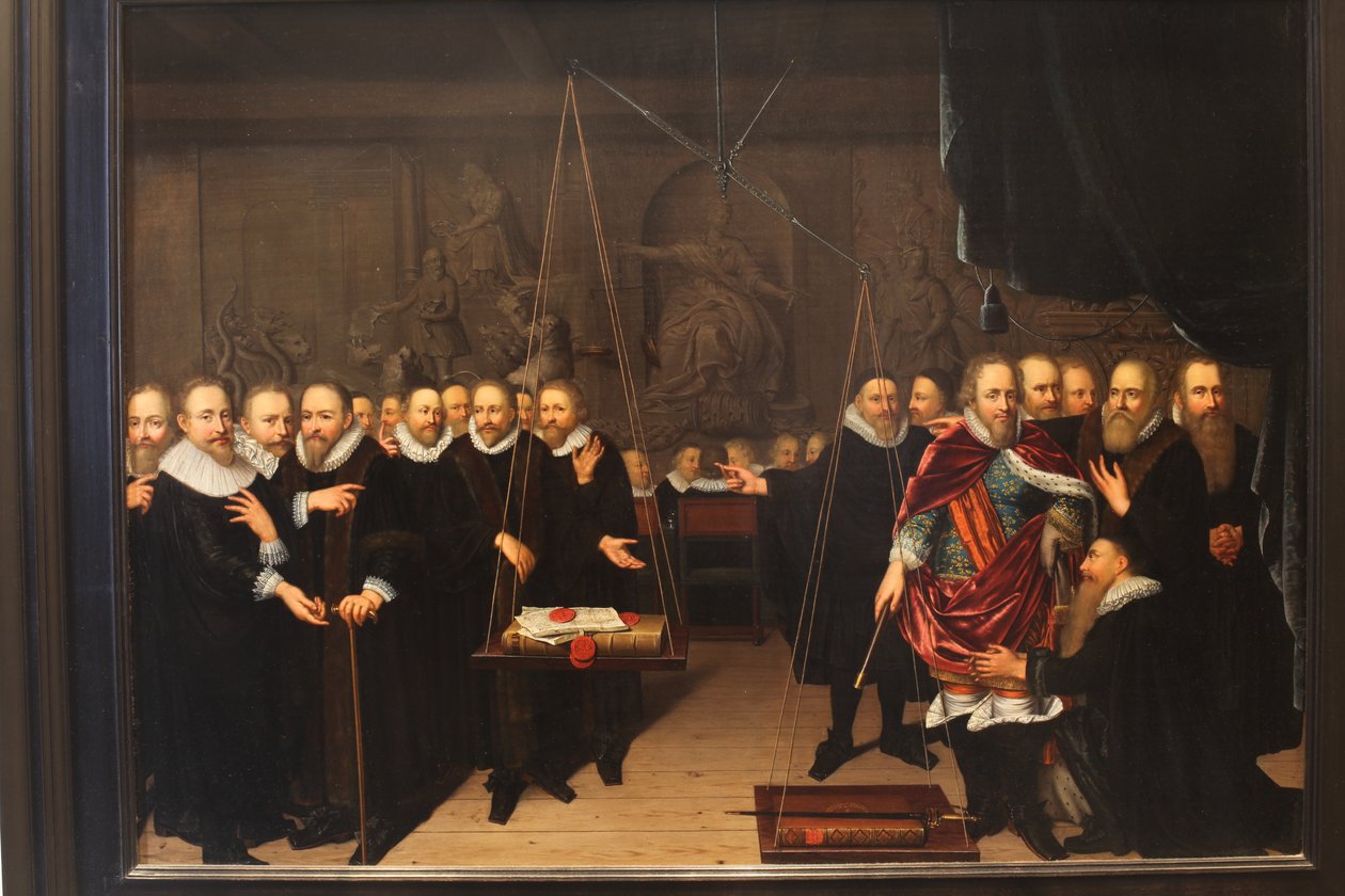 Allegorie des theologischen Streits zwischen den Arminianern und ihren Gegnern von Abraham van der Eyk