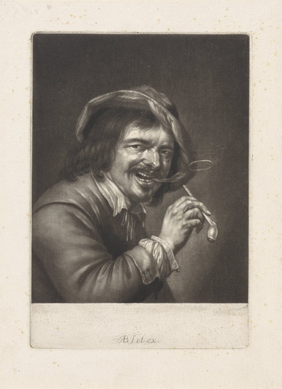 Mann mit einer Pfeife (der Geruchssinn) von Abraham Bloteling