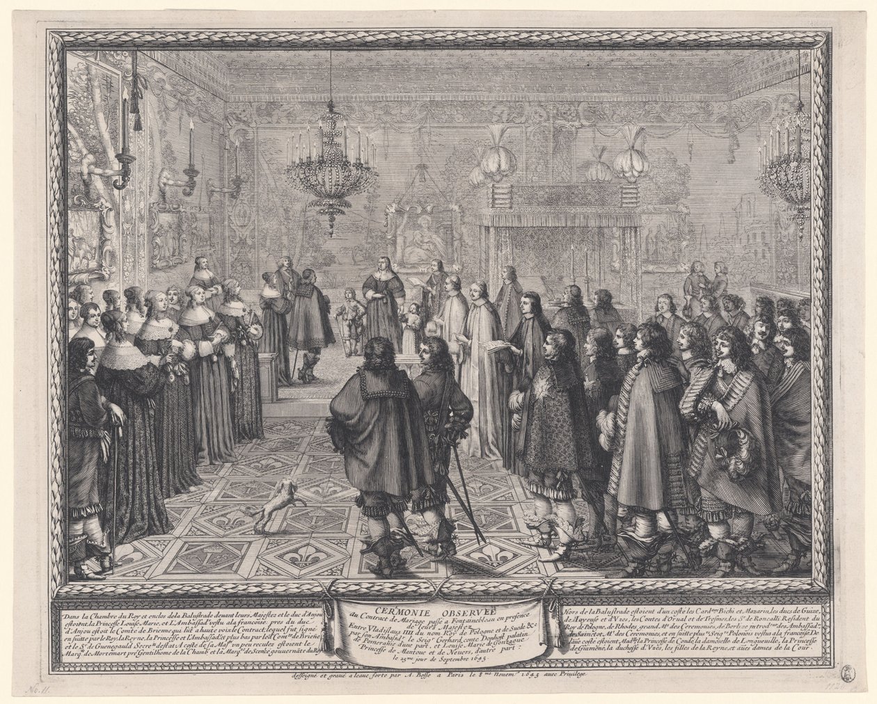 Zeremonie beim Ehevertrag von Abraham Bosse