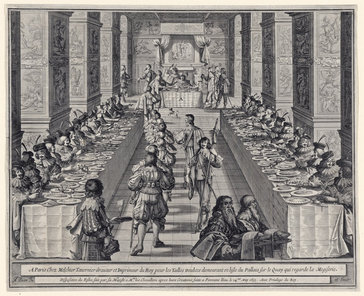 Disposition du Festin, aus ?L?ordre du Saint-Esprit?, veröffentlicht 1634 von Abraham Bosse