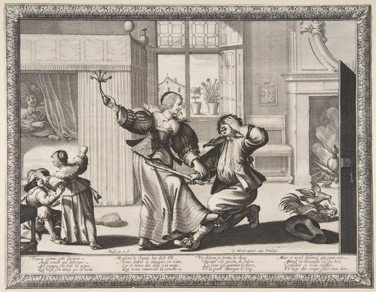 Der Ehemann-Schläger, ca. 1633 von Abraham Bosse