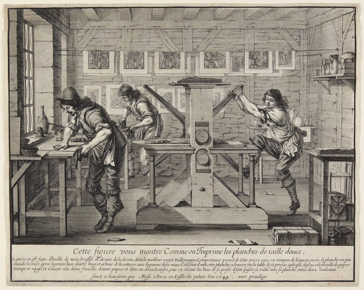 Der Druck von Kupferplatten (L