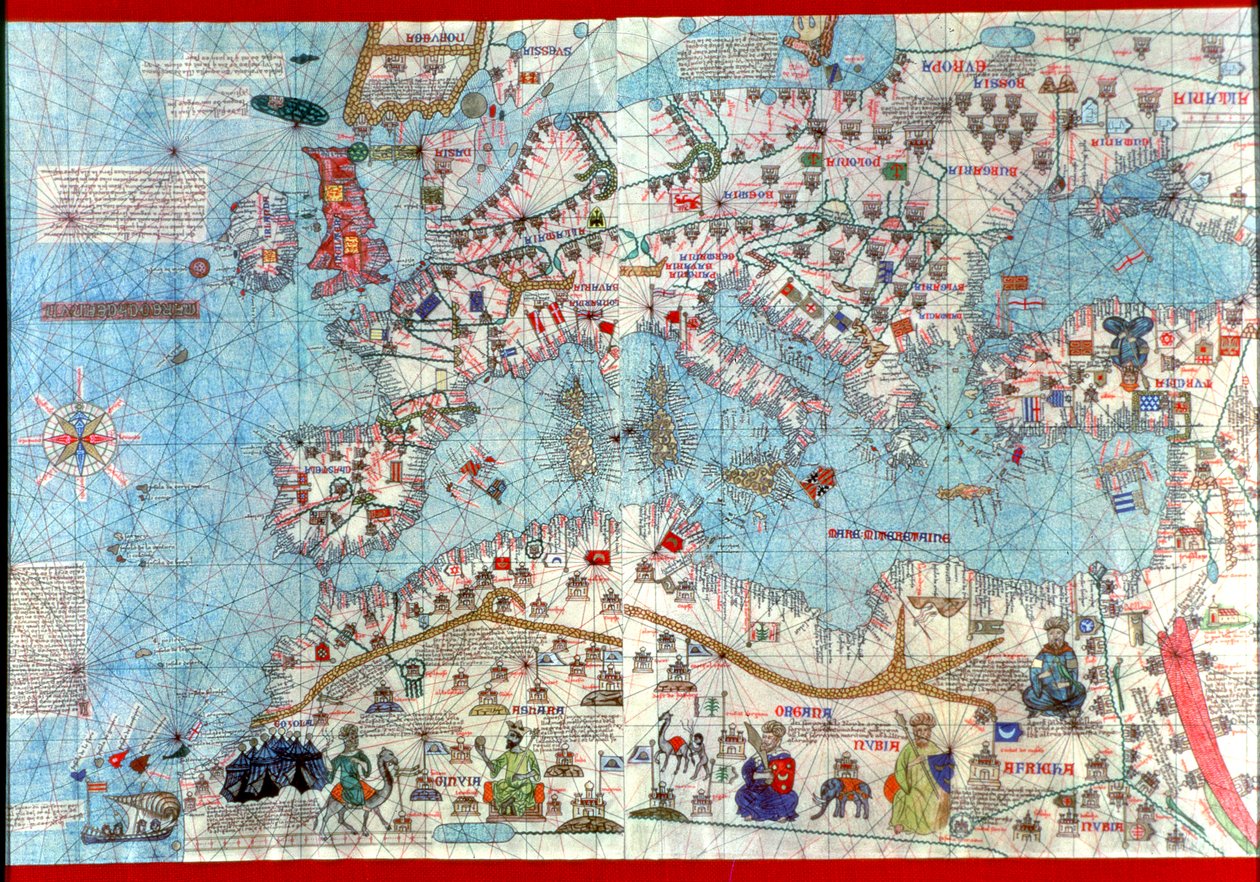Katalanischer Atlas, 1375 von Abraham & Cresques Jehuda (1360-1410) Cresques