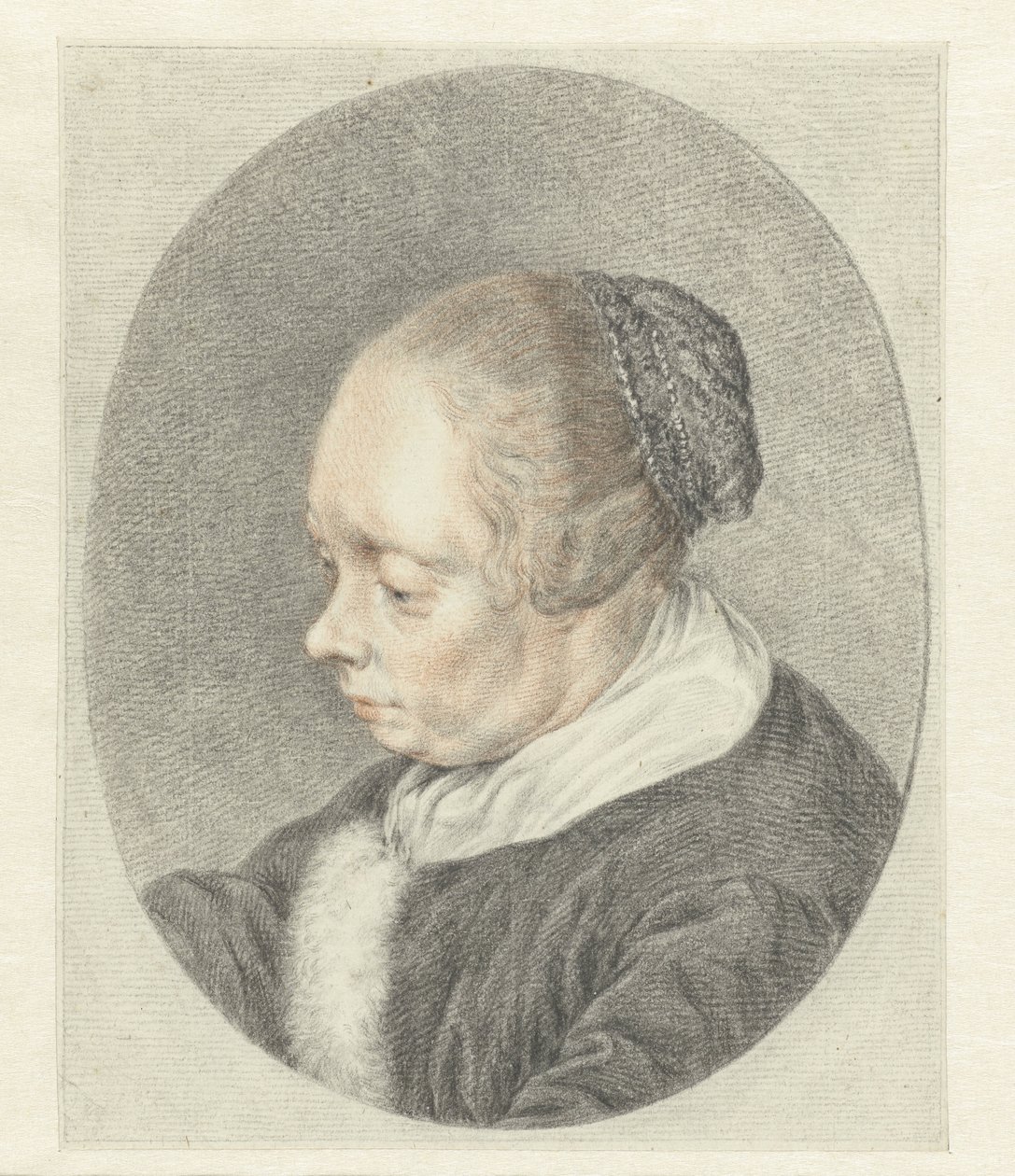 Die Spinnerin (Detail) von Abraham Delfos