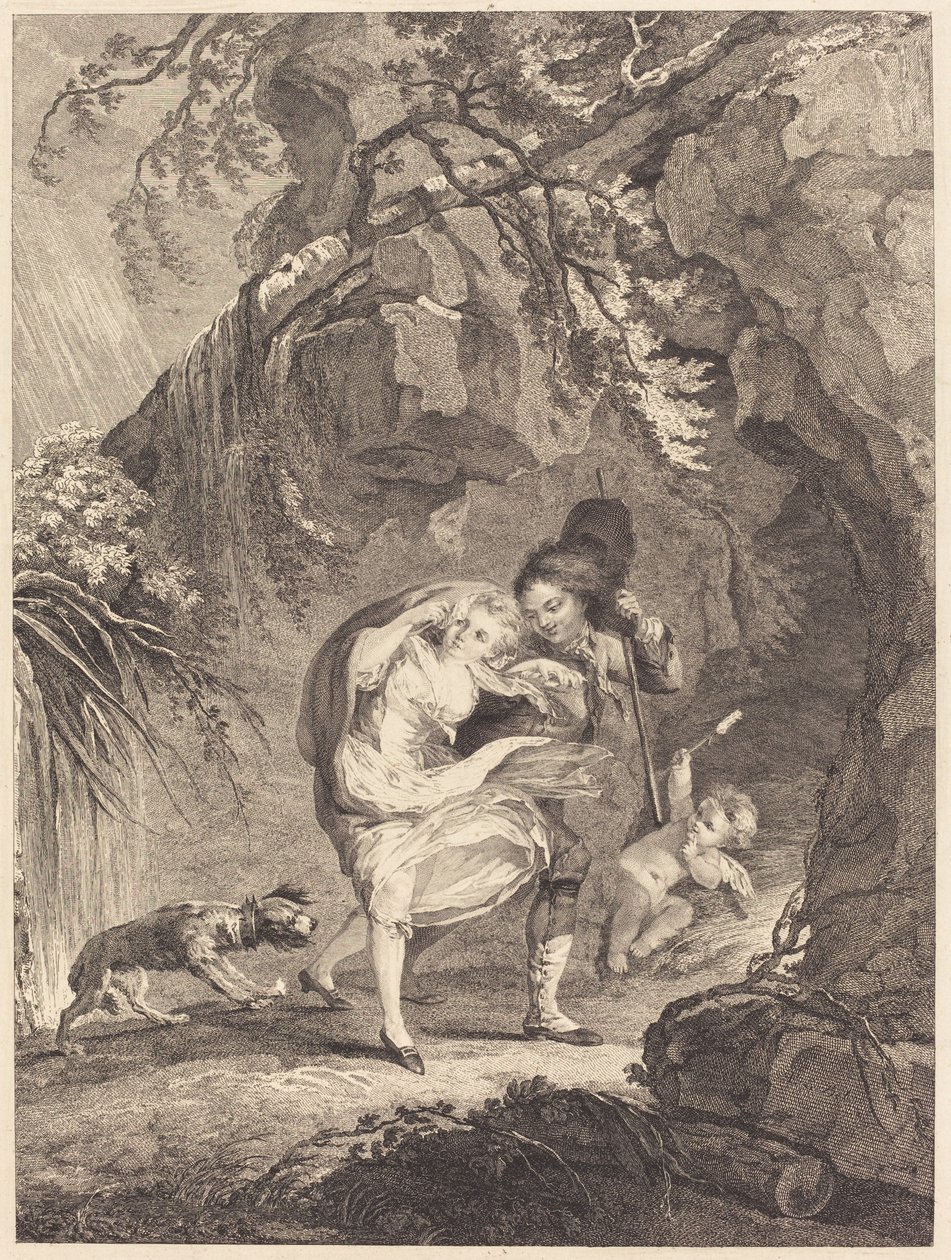 Der Windstoß von Abraham Girardet after Antoine Lebel