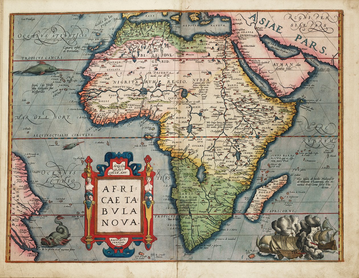 Eine neue Karte von Afrika von Abraham Ortelius