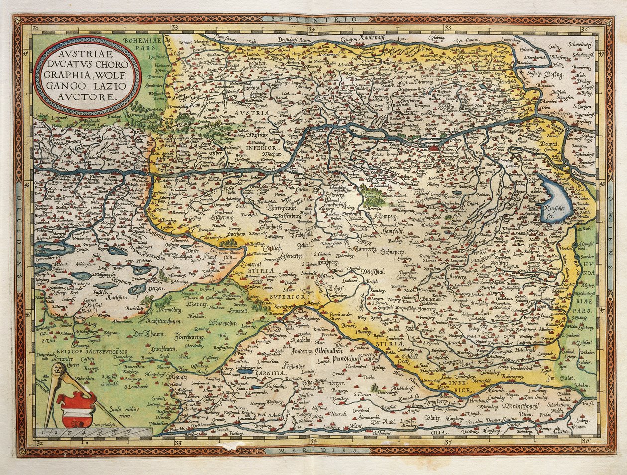 Karte von Österreich, aus Theatrum Orbis Terrarum von Abraham Ortelius von Abraham Ortelius
