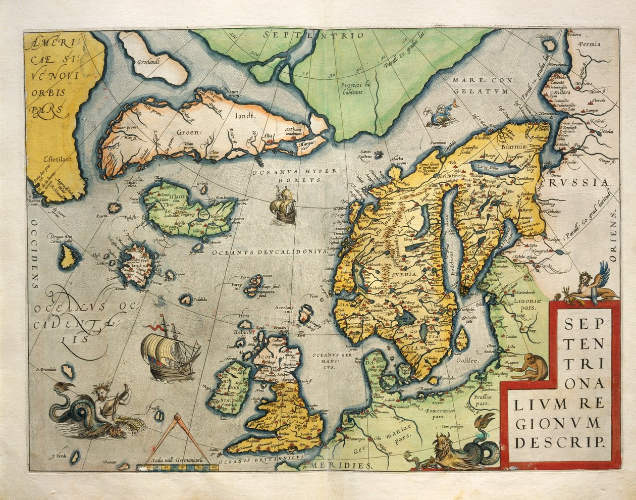 Karte von Nordeuropa, aus Theatrum Orbis Terrarum von Abraham Ortelius von Abraham Ortelius