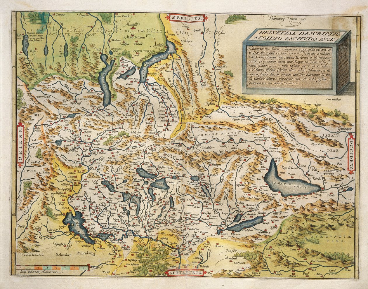 Karte der Schweiz, aus Theatrum Orbis Terrarum von Abraham Ortelius von Abraham Ortelius