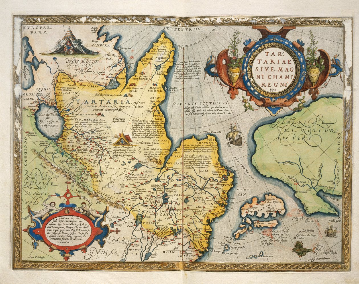 Karte von Tartary, Nord-Zentralasien, aus Theatrum Orbis Terrarum von Abraham Ortelius von Abraham Ortelius