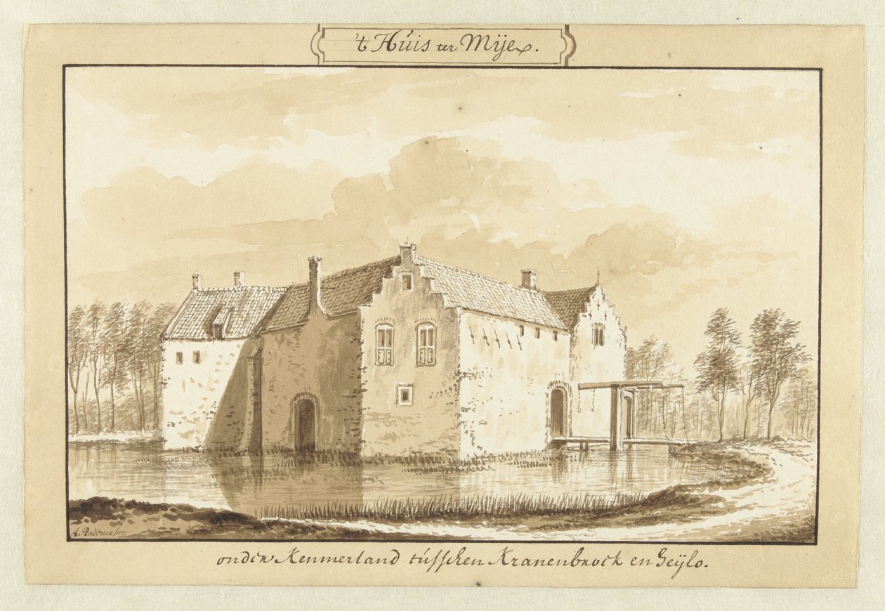 Ansicht des Hauses ter Mey im Kennemerland von Abraham Rademaker