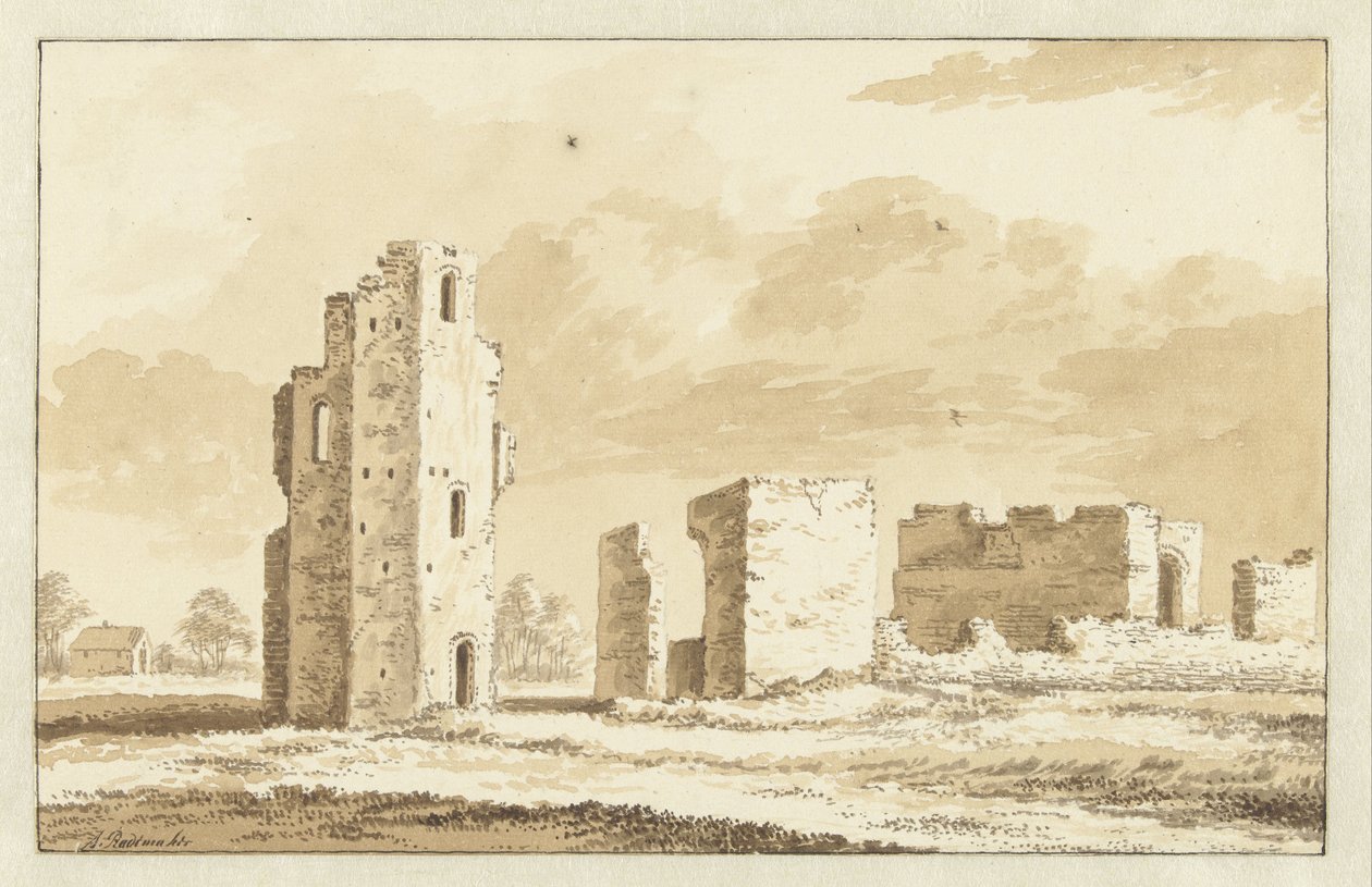 Ruine des Schlosses Oostvoorne von Abraham Rademaker